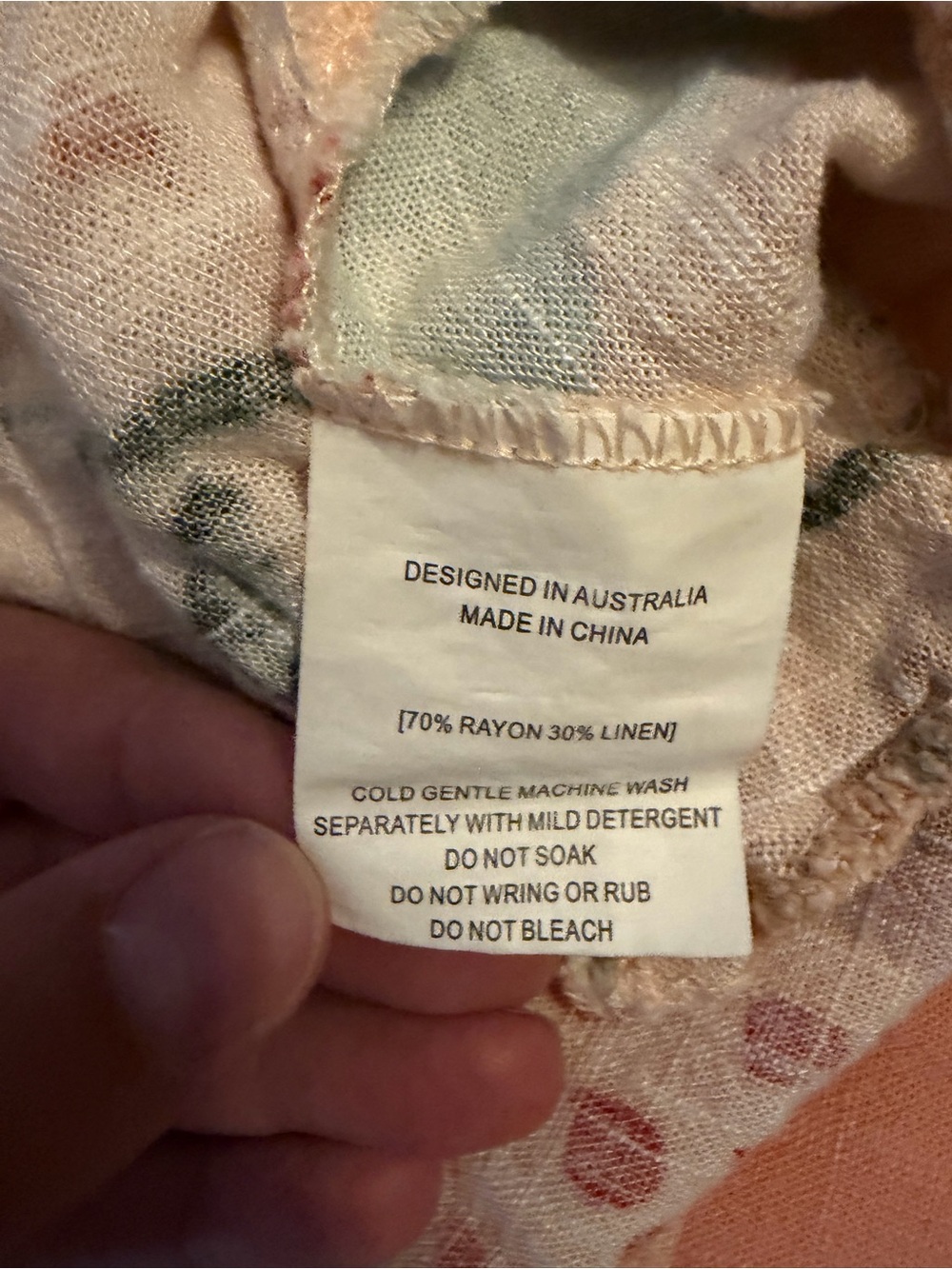 Paper Heart Linen Pink Tropical Fruit Mini Dress - Picture 3 of 4